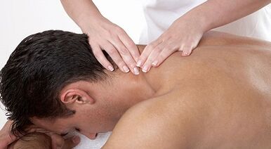 Masaje del cuello con osteocondrosis